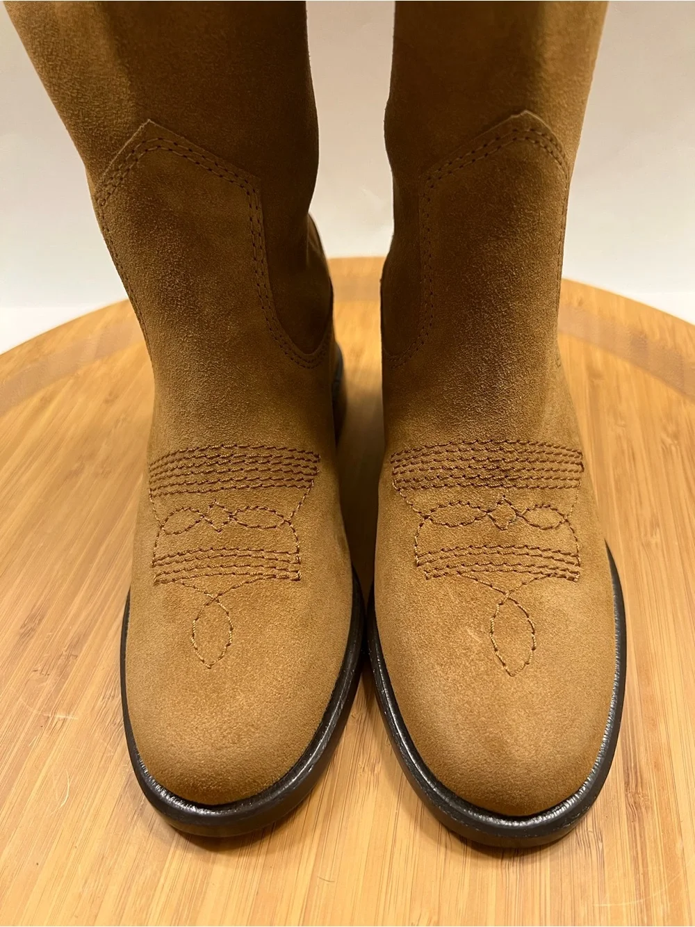Linea Paolo Tracy pull-on Women’s Tall Suede Brown Boots Size 5Brand New No Box
